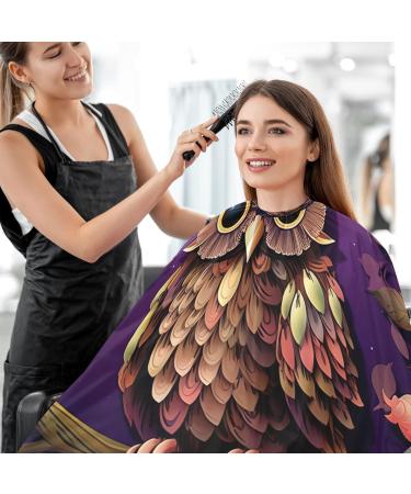 Kigai Cute Owls Barber Cape - Professional Waterproof Hair Cutting Cape for Men & Women with Adjustable Snap Closure - Buy Online on SooperMarket.com