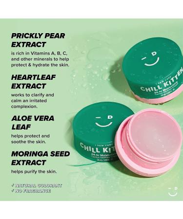 I DEW CARE Chill Kitten Moisturizer Face Cream - 24 Hour Aloe Vera Gel for Dry & Red Skin - Cactus Oil-free Formula - 1.69 Fl Oz - Buy Online on SooperMarket.com