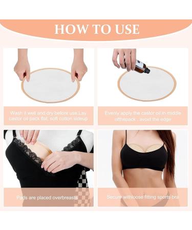 Mild Castor Oil Nursing Pads - 2 Pack Leak-Proof Washable & Hypoallergenic for Breastfeeding - Promote Blood Circulation - Buy Online on SooperMarket.com
