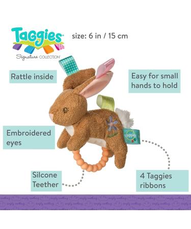 Taggies Teether Baby Rattle - Harmony Bunny | Soothing Teething Toy - Buy Online on SooperMarket.com
