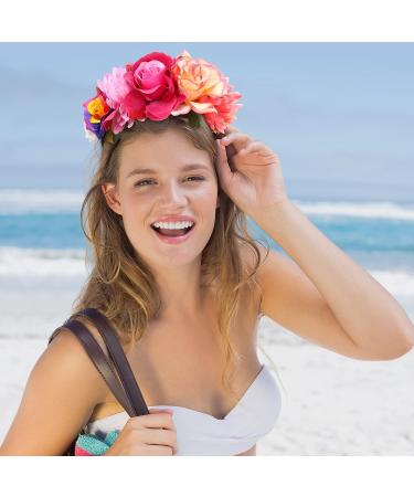6 Pcs Mexican Rose Flower Crown Headband - Easter Wedding Floral Headbands for Masquerade & Cosplay - Buy Online on SooperMarket.com