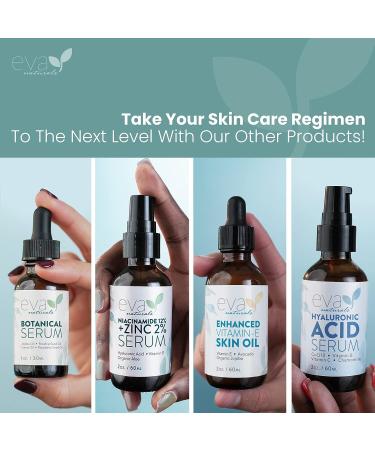 Eva Naturals Ultra Moisturizing Hydrating Gel - 2 oz. XL Bottle with Hyaluronic Acid, Aloe Vera, and Plant Stem Cells for All Skin Types - Buy Online on SooperMarket.com