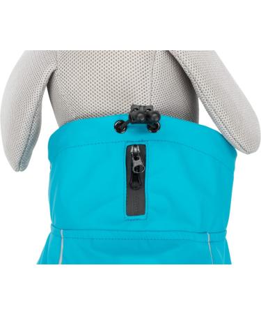Trixie Vimy Dog Raincoat L - Turquoise Waterproof Jacket with Reflective Elements Adjustable & Comfortable 50 cm - Buy Online on SooperMarket.com