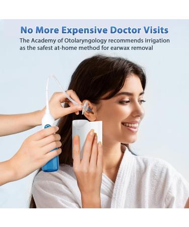 Qimic Ear Wax Removal Kit - Safe & Effective Ear Irrigation Flushing | Complete Cleaning Kit with 10 Replaceable Tips for Home Use - Buy Online on SooperMarket.com