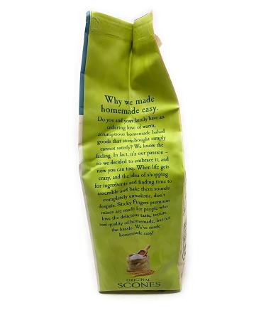 Sticky Fingers Scone Mix (Pack of 2) - 1 lb Bags, All Natural Baking Mix - Original Flavor - Buy Online on SooperMarket.com
