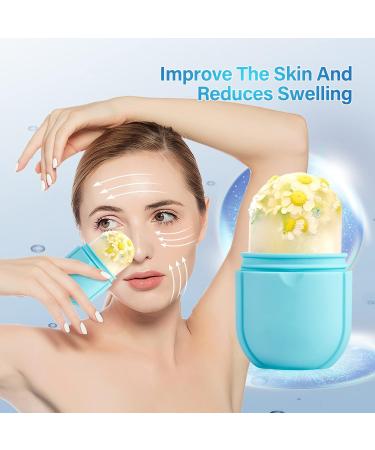Buy Ice Roller for Face & Eye | Skin Care Kit to Brighten Skin Reduce Fine Lines & Pores - Blue - Buy Online on SooperMarket.com