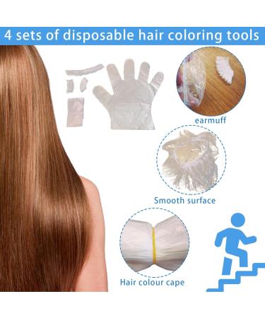 Hair Bleach Kit Hair Dye Kit Disposable Hair Bleach Kit DIY Hair Dying Kit Include Gloves Ear Caps Shower Cap Shawl Hair Dying Accessory Kit for Salon - Buy Online on SooperMarket.com