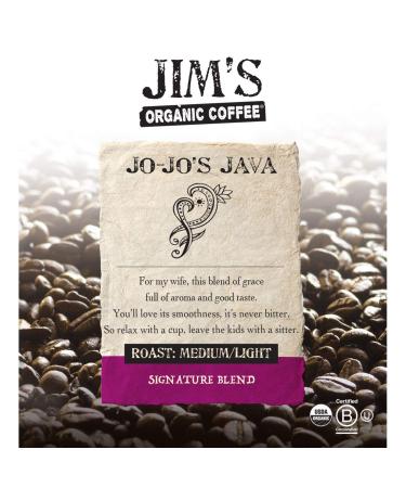 Jim's Organic Coffee - Jo-Jo's Java Blend, MediumLight Roast, Whole Bean, 5 lb Bulk Bag - Buy Online on SooperMarket.com