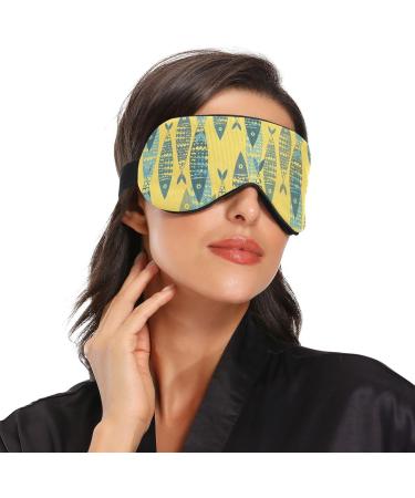 Haskirky Light Blocking Eye Mask for Adults - Breathable & Adjustable Sleep Mask for Travel, Yoga, Meditation - Cartoon Fish Design - Buy Online on SooperMarket.com