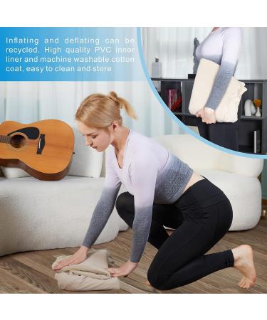 Inflatable Large Meditation Cushion - Washable Cover - Floor Pillow for Yoga & Meditation - Ideal Seating for Adults - Buy Online on SooperMarket.com