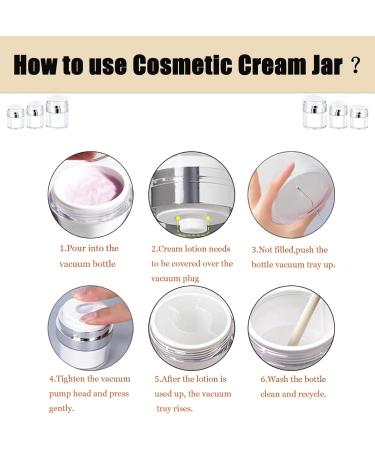 50ML Round Airless Cream Pump Containers Refillable Empty Cream Dispenser Jars Plastic Cream for Lip Balm Sample - Buy Online on SooperMarket.com