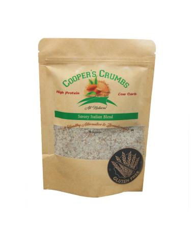 Cooper's Crumbs All Natural Gluten Free Low Carb Bread Crumb Alternative, High Protein, Vegan, Certified Kosher, Paleo, Keto (Savory Italian Blend)