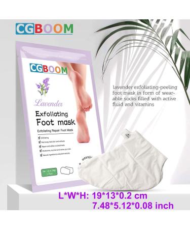 5 Pairs Foot Peel Mask lavender Foot Exfoliating Mask Socks Calluses Remover Dead Skin Moisturizing Feet Peeling Mask for Dry Skin Cracked Heels Foot SPA Socks for Women and Men (Lavender) - Buy Online on SooperMarket.com