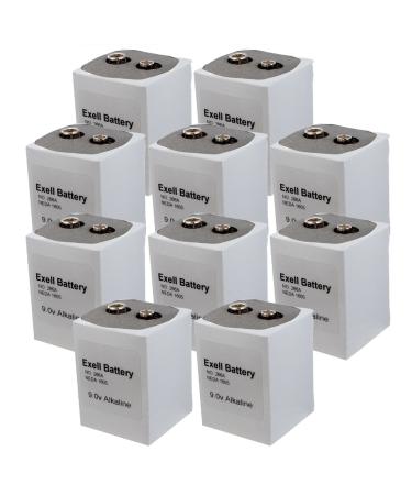 10pc Exell 266 Alkaline 9V Battery NEDA 1605 PP7 6F90