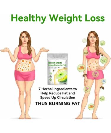 LUKMLCA Bee Venom Lymphatic Drainage Slimming Foot Patch LUKMLCA Bee Venom Foot Patch Bee Venom Lymphatic Drainage & Slimming Patches Effective Feet Health Patches for Foot and Body Care (1 Bag) - Buy Online on SooperMarket.com
