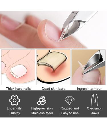 Toe Nail Clippers for Thick Nails & Ingrown Toenail Precision Toenail Clippers Nail Cutter Nail Scissors for Toenails Stainless Steel Toenail Scissors Ingrown Toenail Tool for Elderly Women Men - Buy Online on SooperMarket.com