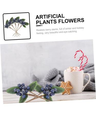 ABOOFAN 15 Pcs Artificial Berry Cuttings Christmas Faux Apples Fake Berries Green Garland Artificial Pine Picks Decor Xmas Tree Picks Blue Flowers Cherry Bean Sticks Iron Dark Bluex3pcs 18X7.5X3CMx3pcs - Buy Online on SooperMarket.com