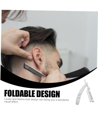 Mikinona Eyebrow Shaping Tool - Premium Manual Razor for Men's Grooming | Face & Beard Shaver Steel Folding Razor for Perfect Hairdressing - Buy Online on SooperMarket.com