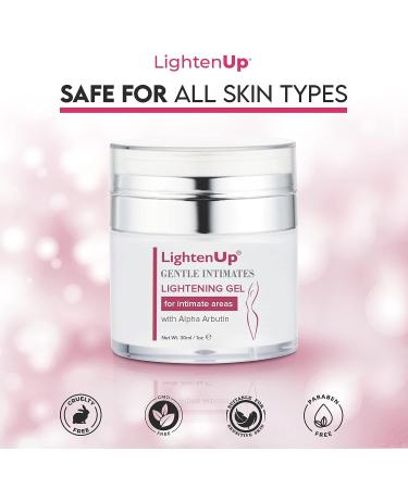 Lightenup Intimate Gel 1 fl oz - Brightening Cream for Inner Thighs, Bikini Area, Underarms - Dark Spot Remover with Kojic Acid, Niacinamide, Alpha Arbutin - Buy Online on SooperMarket.com