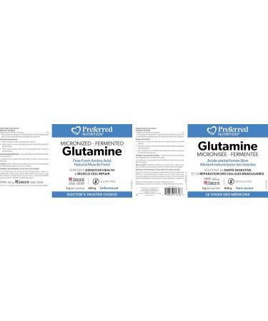 Preferred Nutrition Glutamine 600g Powder - L-Glutamine Powder Supplement taken for Muscle Building Muscle Repair Digestive Gut Health Muscle Recovery and Support Immune System - Buy Online on SooperMarket.com