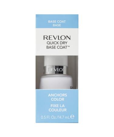 Base Coat Nail Polish by Revlon, Quick Dry Nail Polish, Chip Resistant & Longwear Formula, High Shine Finish, Quick Dry Base Coat, Clear, 0.5 Fl Oz