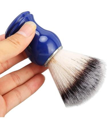 Handmade Shaving Brushes for Men - Blue Handle & Silver Ring | Beauty & Hairdressing Salon Essential - Buy Online on SooperMarket.com