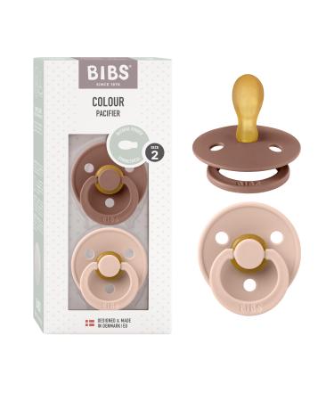 BIBS COLOUR SIMMENTRICAL SCHNELLER 2 SPACK BPA-Free Dummy-Schnuller symmetrical nipple.Natural rubber/latex made in Denmark.6-18 months (2-person pack) Woodchuck / Blush 6-18 months (2 Pack) Woodchuck / Blush