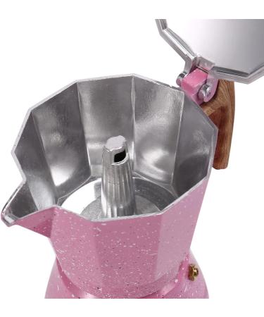 Latte Mocha Coffee Italian Moka Espresso Cafeteira Percolator Pot Field Coffee 300 ml Pink - Buy Online on SooperMarket.com