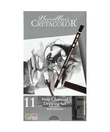 Cretacolor Noir Charcoal Drawing Set  11 Pieces  multicolor