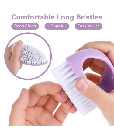Cobee Hand Nail Brush 2-Pack | Durable Stiff Bristles Nail Cleaner for Men | Deep Cleaning Scrubber (Green & Purple) - International Shipping Available - Buy Online on SooperMarket.com