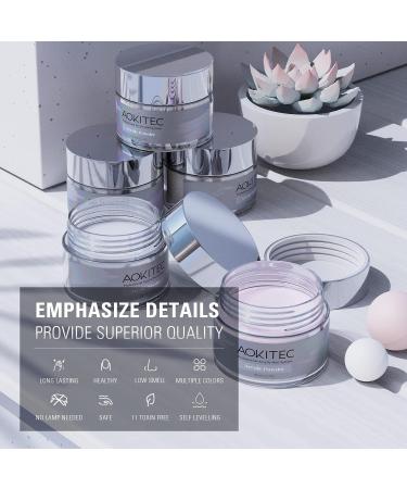 Aokitec White Acrylic Powder for Professional Nail Extensions - 1oz - Buy Online on SooperMarket.com