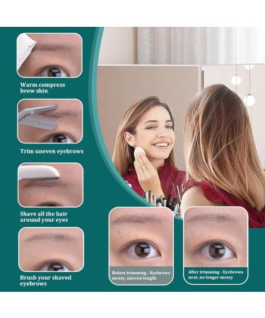 Eyebrow Scissors with Comb 5.63" Stainless steel Brow Scissors Rustproof Eye Brow Trimmer for Ladies Trimming Scissors with Non slip Handle for Home Travel Brow Scissors - Buy Online on SooperMarket.com