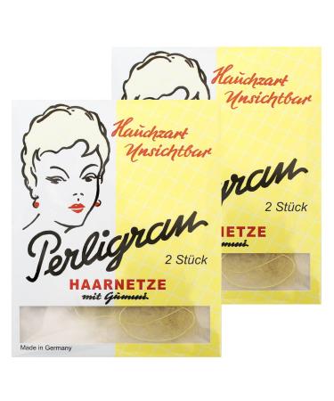 Hair net Perligran with elastic 2 x 2 pack dark blonde