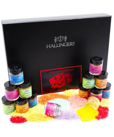 Hallingers swimming salt Deluxe Advent calendar - swimming salt Advent calendar Handmade 24 TOTES Sea salts (set) - Mother's Day gift & gift ideas for Father's Day |Congratulations CHANUKKA Congratulations News about 24 Salz Advent Calendar