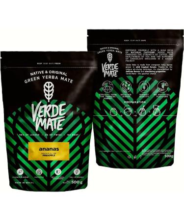 Verde Mate Green Ananas 500g - Delicious Fruit Yerba Mate with 100% Natural Ingredients | Brazilian Yerba Mate Tea High in Caffeine | Stimulating and Energizing Blend - Buy Online on SooperMarket.com