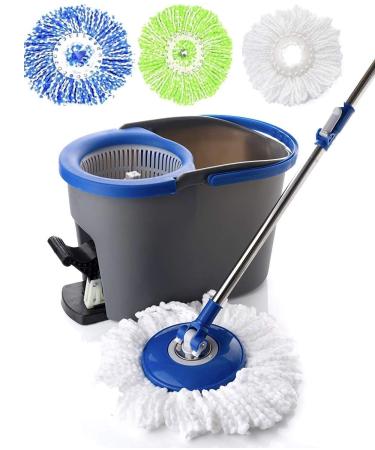 Simpli-Magic 79229 Spin Including 3 Mop Heads, Regular, Blue/Grey Regular Blue/Grey