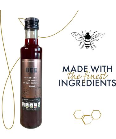 Scottish Bee Co. Spiced Apple & Bramble Shrub Cordial 250ml - Fruit-Infused with Apple Cider Vinegar - Made in Scotland - Buy Online on SooperMarket.com