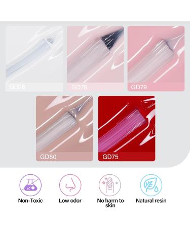 AILLSA Nude Pink Gel Nail Polish Set Milky White Red Jelly Neutral Gel Polish with Base and Top Coat Long Lasting All Season Color Soak Off U V L ED Manicure Art Salon DIY at Home 7Pcs 8ML Red White - Buy Online on SooperMarket.com