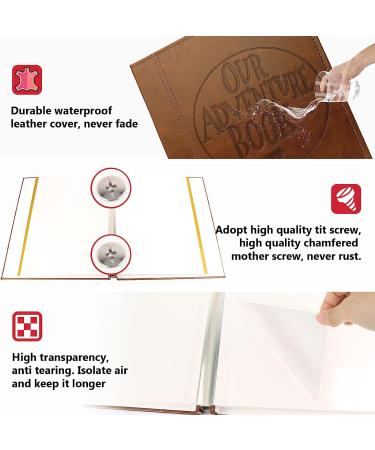 Magnetic Self-Stick Photo Album - Our Adventure Book, Leather Cover DIY Album for Wedding Anniversary - Holds Various Photo Sizes - Buy Online on SooperMarket.com