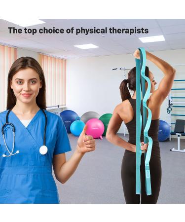 Trideer Non-Elastic Yoga Stretching Strap - 10/12 Loop Home Workout & Rehabilitation Tool - Buy Online on SooperMarket.com