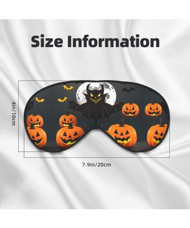 Halloween Moon Bat Pumpkin Print Double-Sided Eye Mask Soft and Light Blocking for Enhancing Sleep Quality - Buy Online on SooperMarket.com