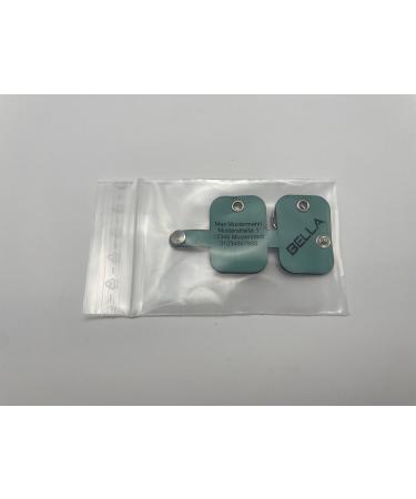 Custom Engraved Copter Farm Dog Collar Accessories | Art & Real Leather Bags | Turquoise Rectangle Design - Buy Online on SooperMarket.com