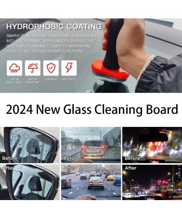 Louisx Glass Cleaning Board Glass Coating For Windshield Wemas Glass Cleaning Board Improves Clarity And Visibility For Enhancing The Visual Effects Of Automotive Windshields (2pcs) - Buy Online on SooperMarket.com
