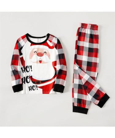 PatPat Family Matching Christmas Pajamas Set - Tree Snowflake Letters Print, Long Sleeve Sleepwear, Xmas Outfits for Kids 6-7 Years - Colorblock - Buy Online on SooperMarket.com