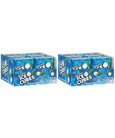 Ice Breakers Ice Cubes Peppermint Sugar Free Gum 40 Pieces (Pack of 8)