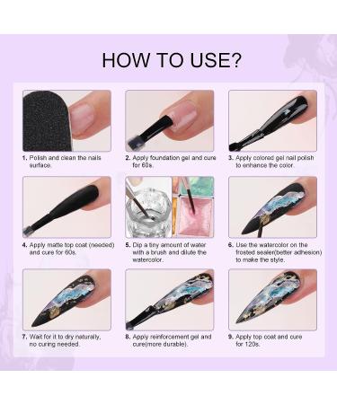 Saviland 12 Colors Pearl Shimmer Nail Watercolor Paint Set for Nail Art DIY Manicure - Buy Online on SooperMarket.com