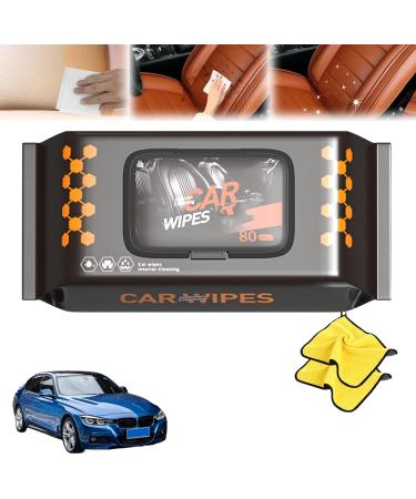 Car Interior Cleaning and Polishing Wipes 80pcs/Pack (1pack)
