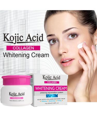 Kojic Acid Cream Skin Brighten Face Cream for Dark Spots Collagen Face Moisturizer Deep Nourshing Anti Wrinkle & Firming Daily Skin Care Cream Non-greasy 2.8 oz - Buy Online on SooperMarket.com