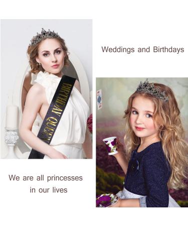 Happy Birthday Queen Crown Set - Tiaras, Sash & Gifts for Women | Birthday Party Decor & Accessories - Buy Online on SooperMarket.com