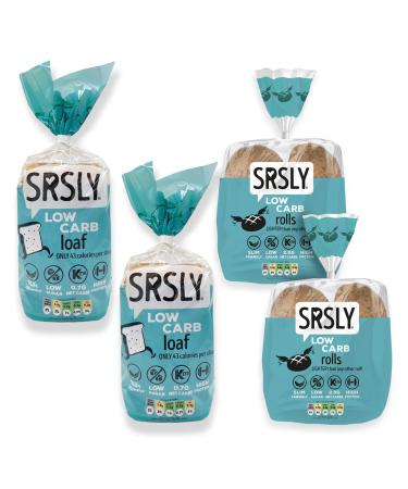 SRSLY Low Carb Bread Freshly Baked Multi Buy Pack | 2 Low Carb Keto Loafs | 8 Low Carb Keto Rolls | Seriously Low Carb | 0.7G Carbs Per Slice | 2G Carbs Per Roll | High Protein & Fibre